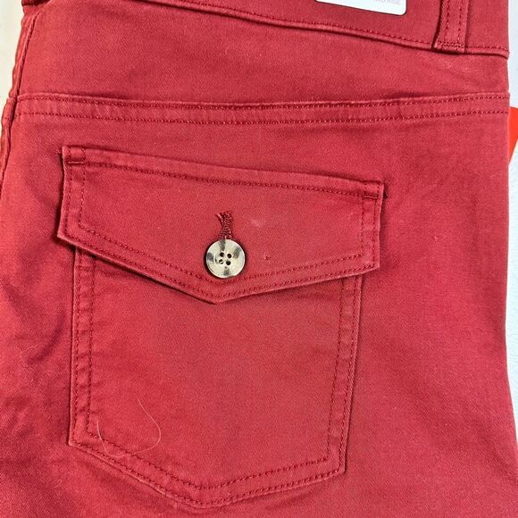 NWT Gloria Vanderbilt Women’s Red Pull On Wide Leg Crop Pants - Size 8 - Picture 11 of 12
